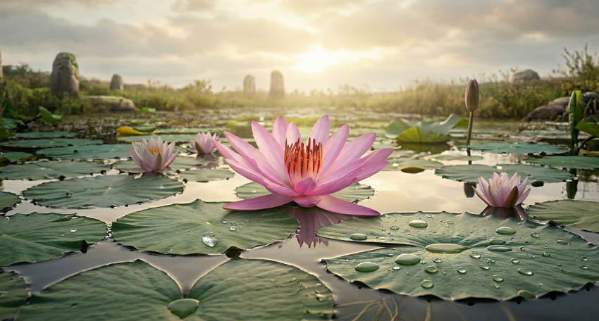 Hannah Pilnick - Even in a swamp, the Lotus blooms